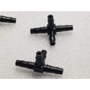 10 Nylon Tee Connectors 4 way 3/16" x 3/16" x 3/16"